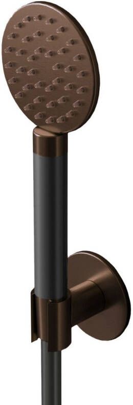Hotbath Cobber M444 ronde handdouche met wandsteun en doucheslang 150cm messing geborsteld PVD M444BBP - Foto 6