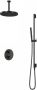Hotbath Cobber IBS20A Regendoucheset inbouw 15cm plafondarm 30cm ronde hoofddouche staafhanddouche glijstang mat zwart IBS20ABL257 - Thumbnail 2
