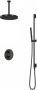 Hotbath Cobber IBS20A Regendoucheset inbouw 30cm plafondarm 30cm ronde hoofddouche staafhanddouche glijstang mat zwart IBS20ABL357 - Thumbnail 2