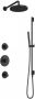 Hotbath Cobber IBS20 Regendoucheset inbouw 35cm wandarm 30cm ronde hoofddouche staafhanddouche glijstang nikkel geborsteld IBS20GN57 - Thumbnail 2