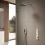 Hotbath Cobber IBS 24 inbouw doucheset geborsteld nikkel met ronde 3 standen handdouche 30cm hoofddouche met wandarm glijstang met uitlaat - Thumbnail 1