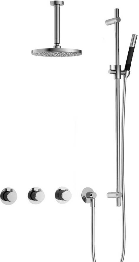 Hotbath Cobber IBS70 inbouwdouche met 15cm plafondbuis chroom