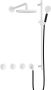 Hotbath Cobber IBS70 inbouw doucheset met 2 stopkranen met ronde handdouche m106 en glijstang Mat wit - Thumbnail 1