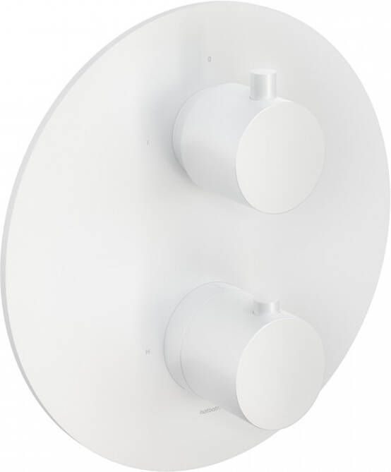 Hotbath Cobber CB009EXT afbouwdeel voor inbouw thermostaat met 2-weg omstel mat wit