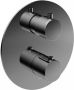 Hotbath Cobber CB009EXT afbouwdeel voor inbouw thermostaat met 2-weg omstel zwart chroom - Thumbnail 2