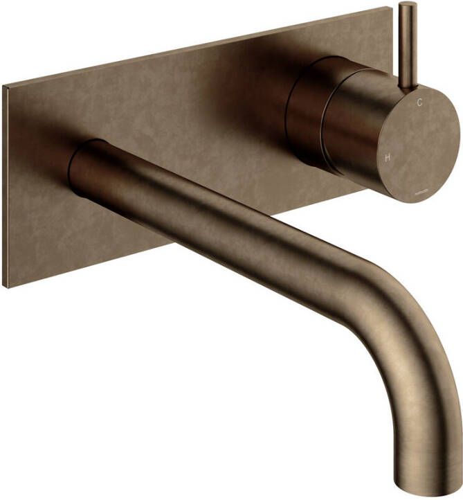 Hotbath Cobber Afbouwdeel voor wastafelkraan 18cm uitloop Living colours Verouderd Messing CB106EXT18AB - Foto 2