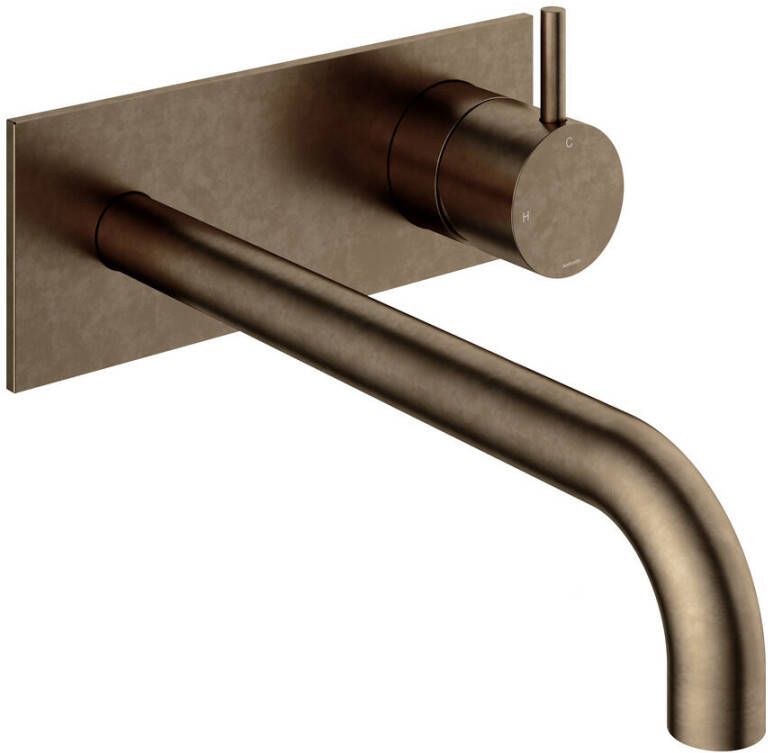 Hotbath Cobber Afbouwdeel voor wastafelkraan 25cm uitloop Living colours Verouderd Messing CB106EXT25AB - Foto 2