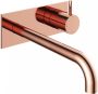 Hotbath Cobber afbouwdeel inbouw wastafelmengkraan met achterplaat en 25 cm uitloop roze goud CB006EXT25RG - Thumbnail 3