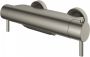 Douche Concurrent Badkraan Hotbath Buddy 15cm Hartafstand Thermostatisch Opbouw Geborsteld Nikkel 2 Greeps met Waterval - Thumbnail 3