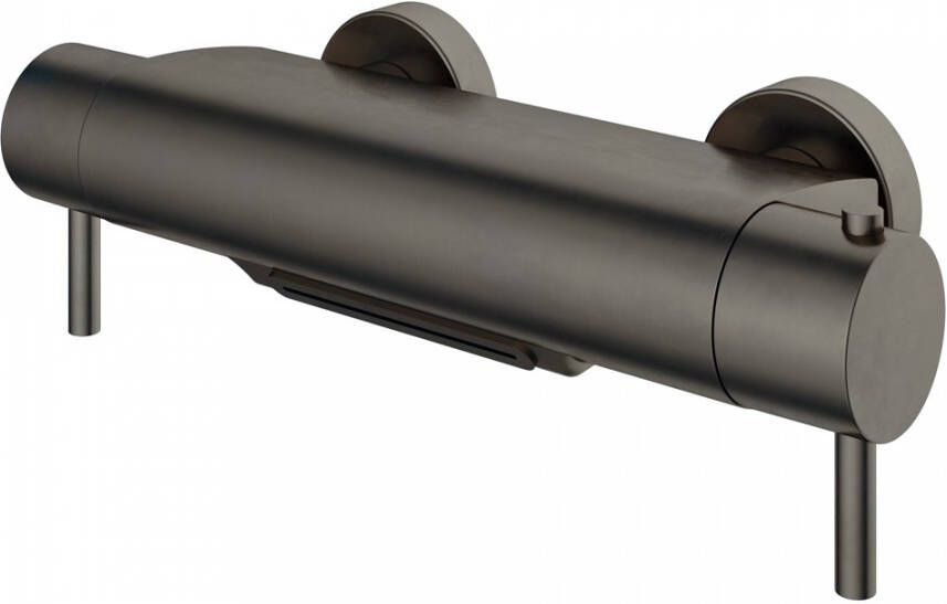 Douche Concurrent Badkraan Hotbath Buddy 15cm Hartafstand Thermostatisch Opbouw Verouderd ijzer 2 Greeps met Waterval - Foto 2