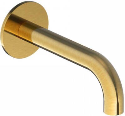 Hotbath Wastafelkraan Uitloop Cobber Rond 15 cm Geborsteld Messing PVD