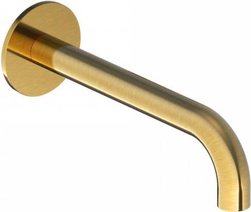 Hotbath Wastafelkraan Uitloop Cobber Rond 18 cm Geborsteld Messing PVD