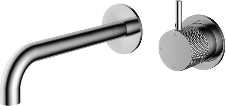 Hotbath Cobber X afbouwdeel voor wastafelmengkraan met 18cm uitloop chroom CX005EXT18CR