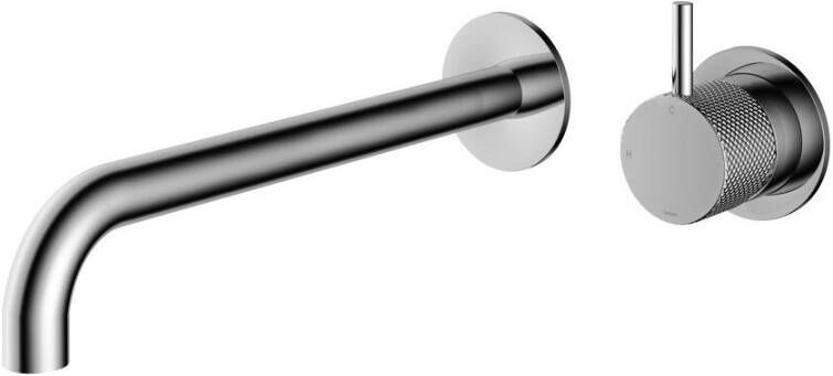 Hotbath Cobber X inbouw wastafelmengkraan 25cm verouderd messing