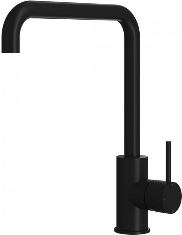 Hotbath Cobber X keukenmengkraan met draaibare u-uitloop 31 5 x 23 cm mat zwart