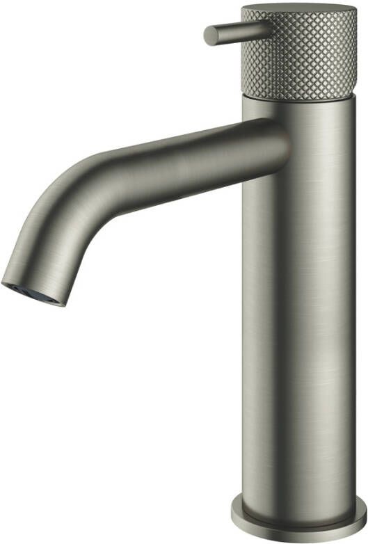 Hotbath Cobber X wastafelmengkraan zonder waste medium 21 6 x 13 5 cm geborsteld nikkel - Foto 2