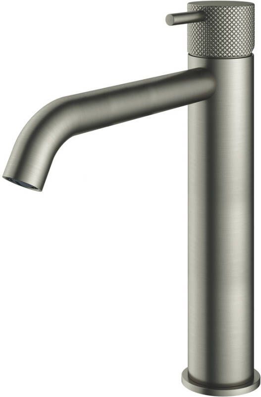 Hotbath Cobber X wastafelmengkraan zonder waste hoog 28 6 x 18 cm geborsteld nikkel - Foto 2