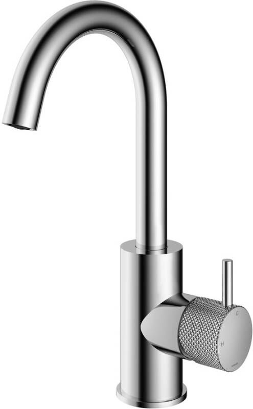 Hotbath Cobber X wastafelmengkraan met draaibare uitloop zonder waste 27 8 x 13 5 cm chroom - Foto 2