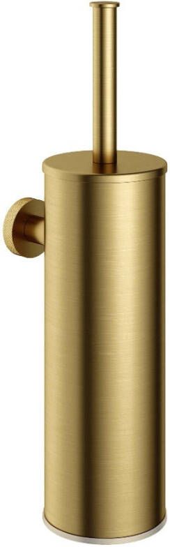 Hotbath Cobber X toiletborstelset wandmodel 34 x 8 2 x 12 2 cm geborsteld messing PVD