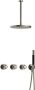Hotbath Cobber IBSW70 Regendoucheset inbouw 30cm plafondarm 30cm ronde hoofddouche staafhanddouche Geborsteld nikkel IBSW70GN35 - Thumbnail 2