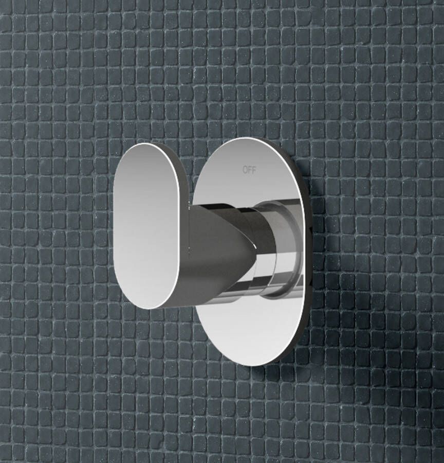 Hotbath Friendo inbouw stopkraan tbv F007 inbouwthermostaat geborsteld nikkel