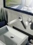 Hotbath Friendo inbouw wastafelmengkraan met inbouwdeel en rechte uitloop geborsteld nikkel F005GN - Thumbnail 3
