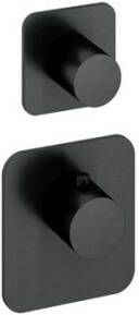 Hotbath Gal afbouwdeel voor High Flow thermostaat met 1 stopkraan horizontaal verticaal geborsteld gunmetal PVD - Foto 2