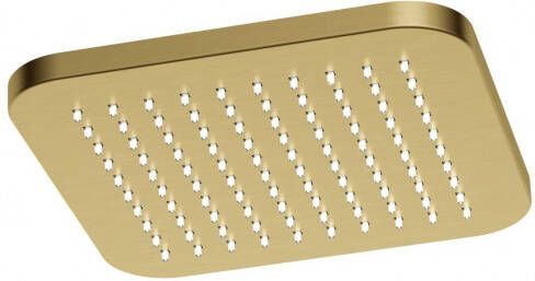 Hotbath Gal GL100BBP hoofddouche vierkant 22 cm Geborsteld messing PVD