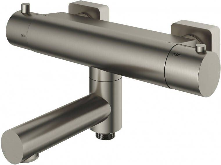 Hotbath Gal GL020GNP thermostatische badmengkraan met wegdraaibare omstel uitloop Geborsteld nikkel PVD - Foto 2