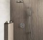 Hotbath Get together IBS1A Regendoucheset inbouw 15cm plafondarm 30cm ronde hoofddouche staafhanddouche glijstang geborsteld nikkel IBS1AGN257 - Thumbnail 2