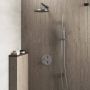 Hotbath Get together IBS1A Regendoucheset inbouw 35cm wandarm 30cm ronde hoofddouche staafhanddouche glijstang geborsteld nikkel IBS1AGN57 - Thumbnail 2