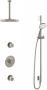 Hotbath IBS 1 Get Together inbouw doucheset Buddy geborsteld nikkel met ronde 3 standen handdouche 25cm hoofddouche met plafondbuis 30cm met glijstang - Thumbnail 2