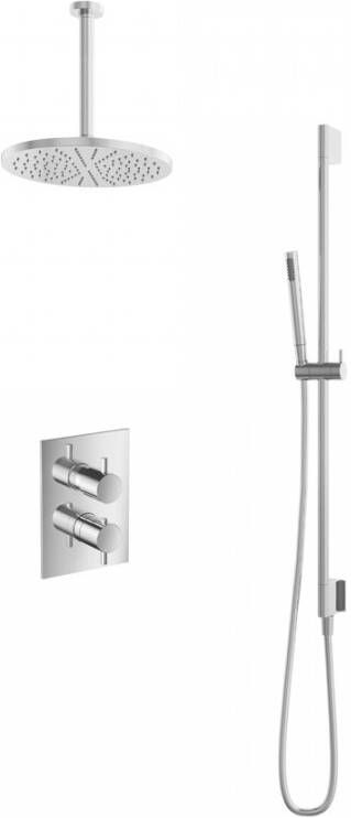 Hotbath Get Together IBS2ACR inbouwdouche met 30cm plafondbuis 30cm hoofddouche en glijstang chroom