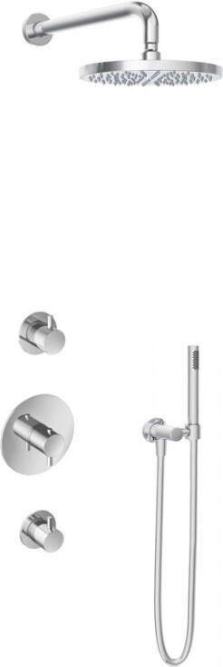 Hotbath IBS 2R Get Together inbouw doucheset Laddy rond chroom met staafhanddouche 25cm hoofddouche met wandarm zonder glijstang