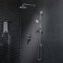 Hotbath Get together IBS3A Regendoucheset inbouw 15cm plafondarm 25cm ronde hoofddouche staafhanddouche glijstang chroom IBS3ACR247 - Thumbnail 2