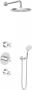 Hotbath IBS 3 Get Together inbouw doucheset Chap geborsteld nikkel met ronde 3-standen handdouche wandarm hoofddouche 30cm wandsteun - Thumbnail 2