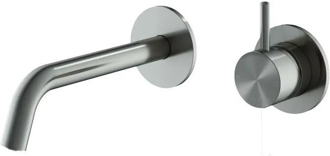 Hotbath Archie afbouwdeel voor inbouw wastafelmengkraan met 18cm uitloop geborsteld gunmetal PVD