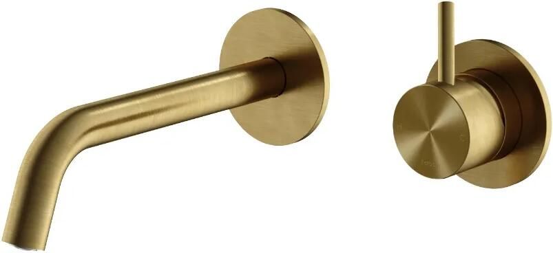 Hotbath Archie afbouwdeel voor inbouw wastafelmengkraan met 18cm uitloop geborsteld messing PVD