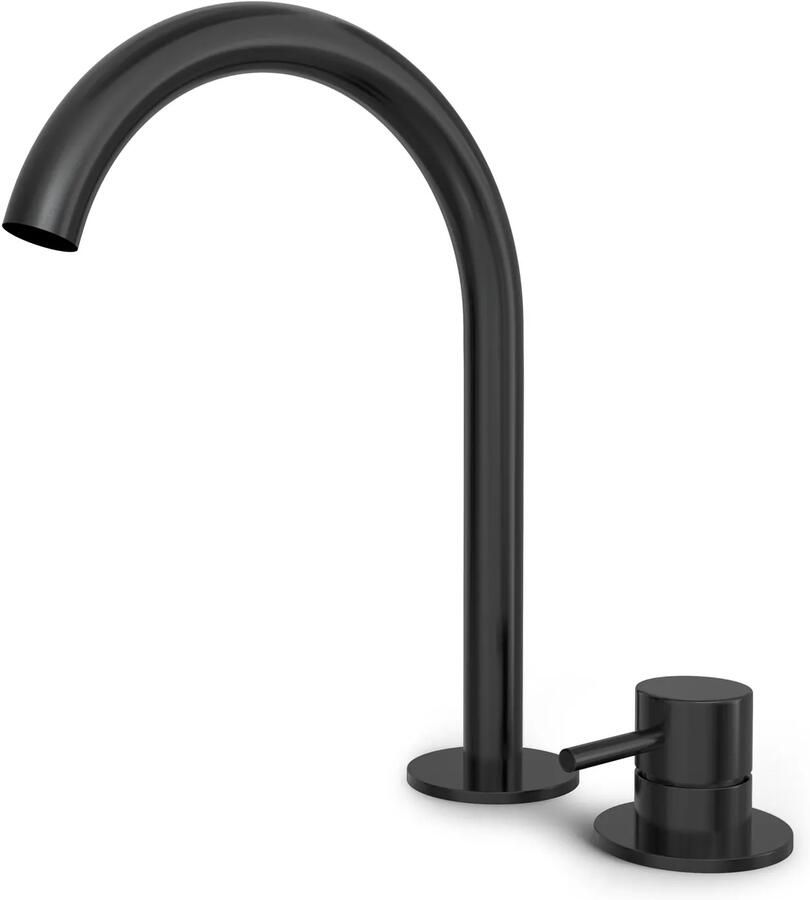 Hotbath BUDDY Wastafelmengkraan 2 gats Hoog model Geborsteld Zwart PVD (B123HMBP) - Foto 2