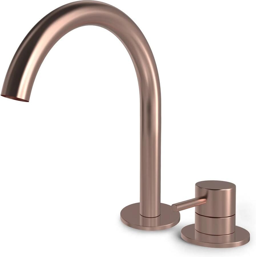 Hotbath BUDDY Wastafelmengkraan 2 gats Geborsteld Koper PVD (B123BCP) - Foto 2