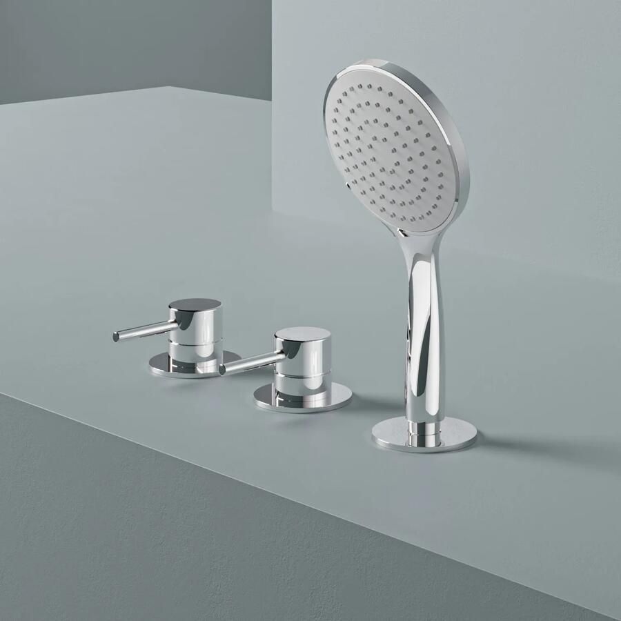Hotbath Buddy Badrandcombinatie één hendel mengkraan Chroom B175CR