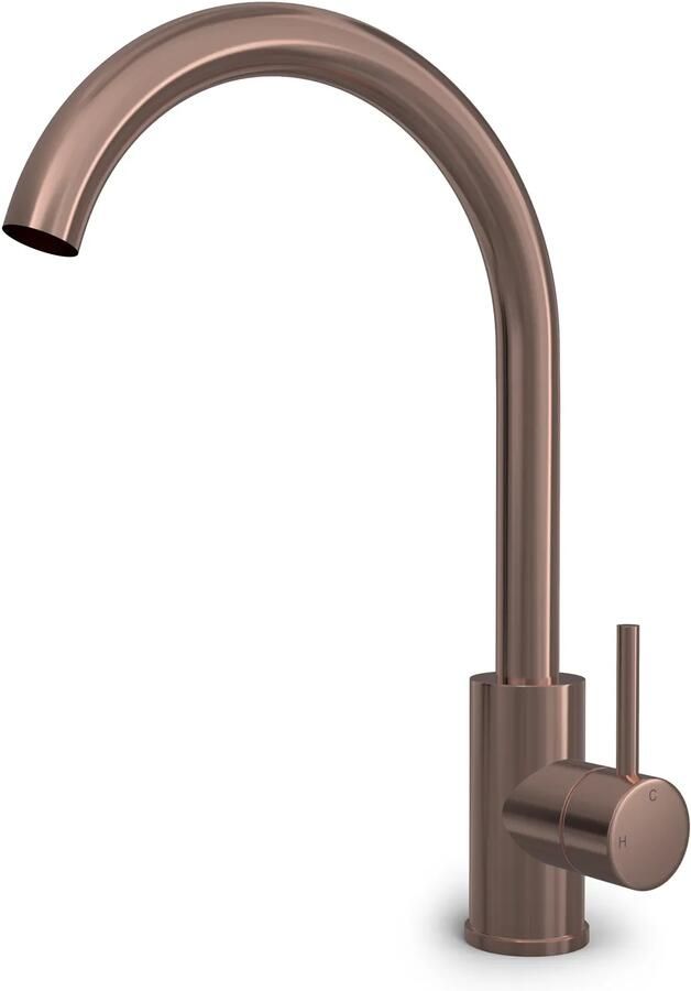 Hotbath BUDDY Wastafelkraan met draaibare uitloop Geborsteld Koper PVD (B104BCP) - Foto 2