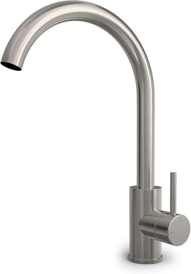 Hotbath BUDDY Wastafelkraan met draaibare uitloop Geborsteld Nikkel (B104GN) - Foto 2