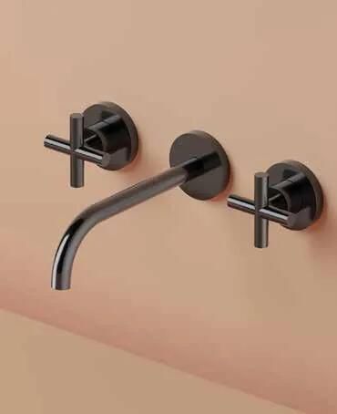 Hotbath Chap inbouw wastafelmengkraan geborsteld messing PVD