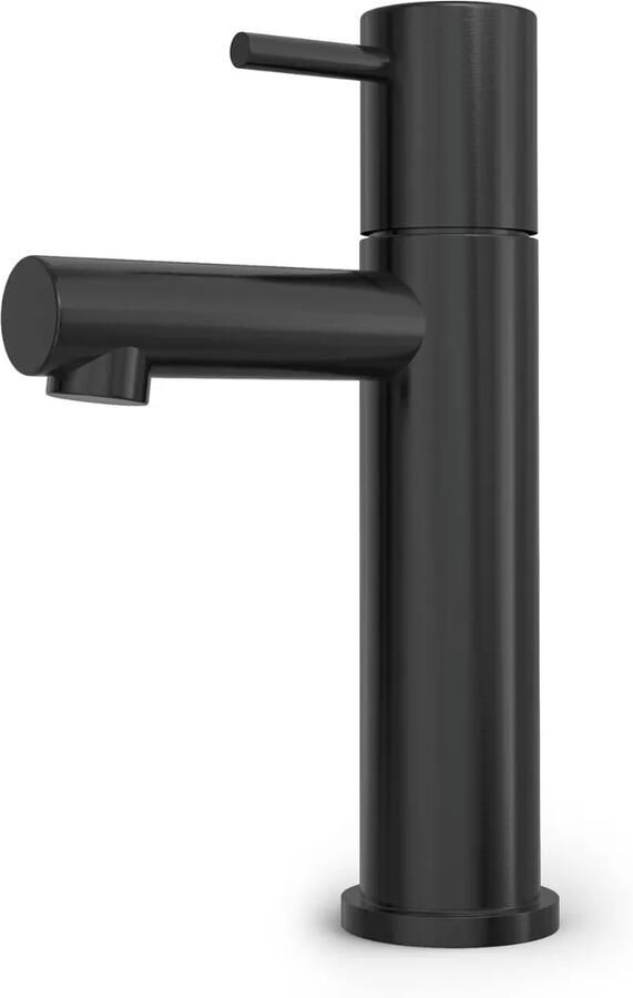 Hotbath Buddy Fonteinkraan L uitloop 8.5cm opbouw Geborsteld zwart PVD E001MBP