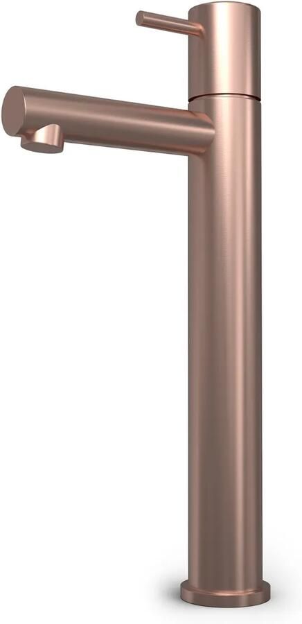 Hotbath Buddy Fonteinkraan uitloop 11cm opbouw hoog model Geborsteld Koper PVD EH001BCP