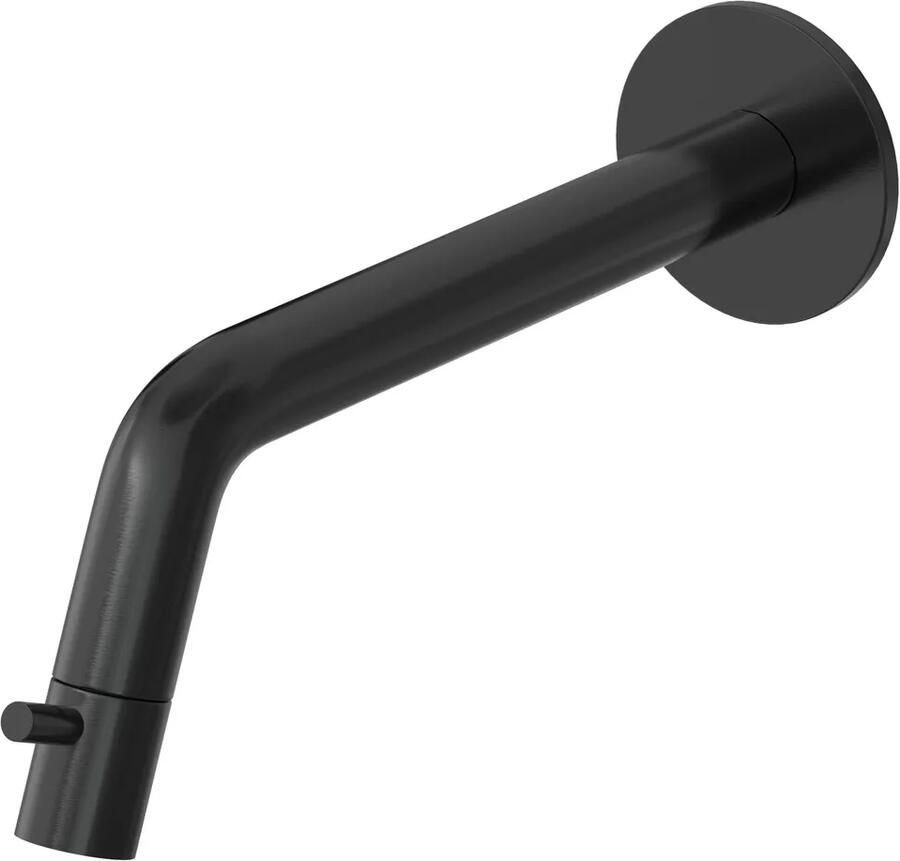 Hotbath Buddy Fonteinkraan uitloop 18.6cm inbouw inkortbaar Geborsteld zwart PVD UW001MBP