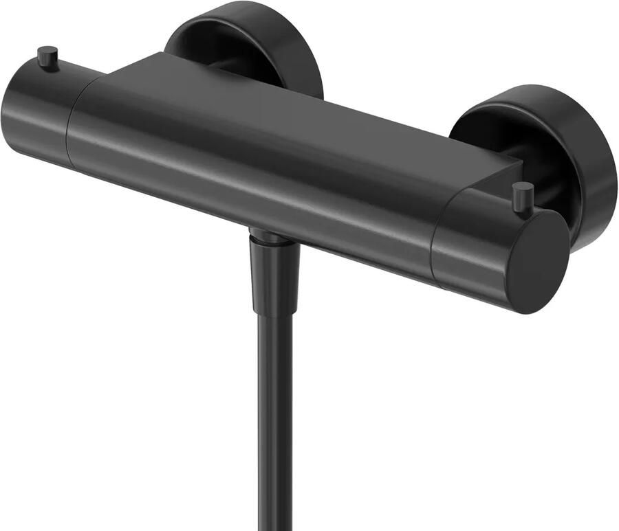 Hotbath Buddy Thermostatische Douchemengkraan met half duims onderaansluiting Geborsteld zwart PVD B008MBP - Foto 2