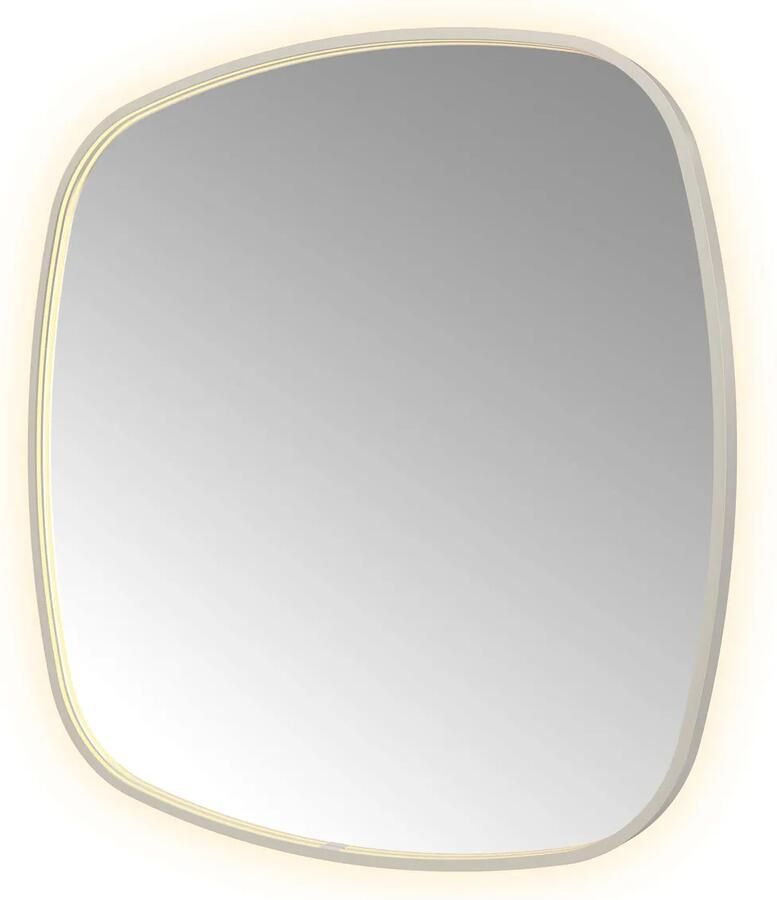 Hotbath Spiegel &MORE 100x100 cm LED-Verlichting Spiegelverwarming Deens Ovaal RVS