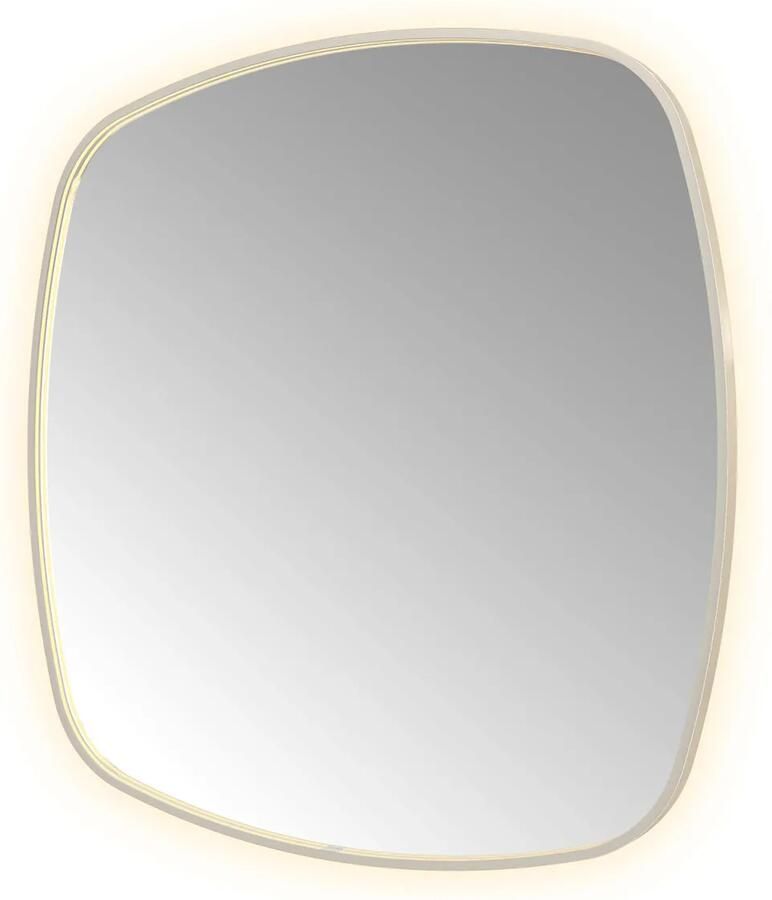 Hotbath Spiegel &MORE 120x120 cm LED-Verlichting Spiegelverwarming Deens Ovaal RVS